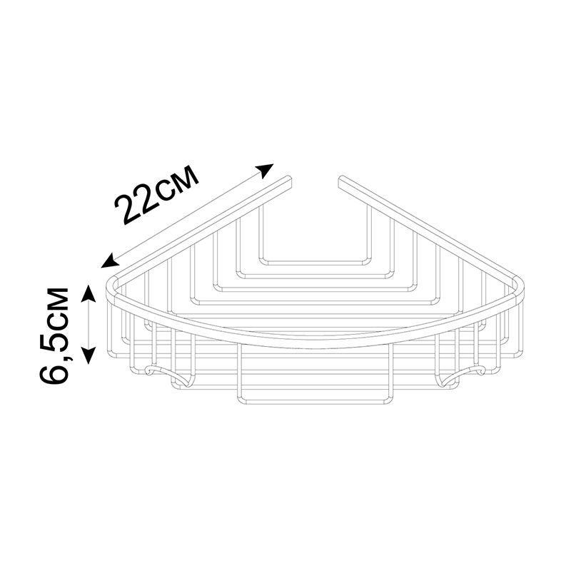 Полка металличеcкая угловая FIXSEN HOTEL FX-31051-1G, золотой сатин
