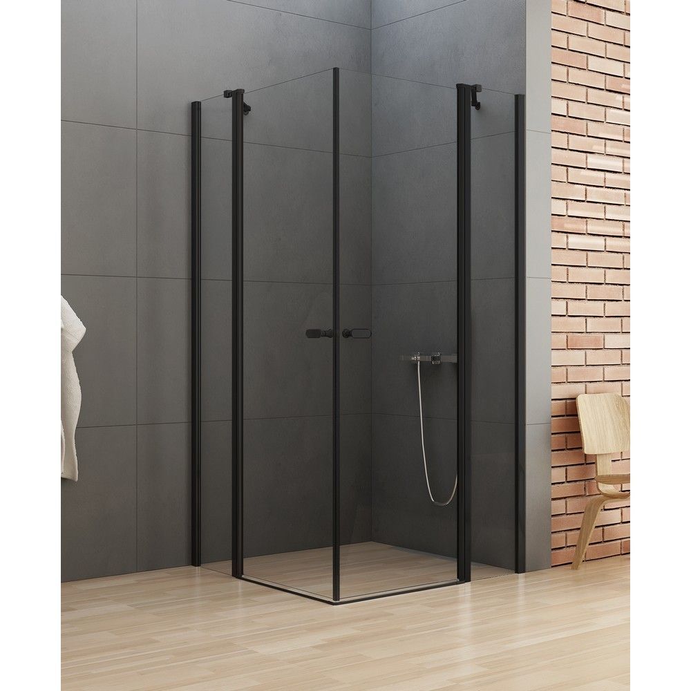 Душевое ограждение NEW TRENDY NEW SOLEO BLACK 2D 90x110x195 K-0761 (черный)