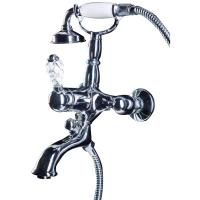 Смеситель для ванны (душевой комплект) CRYSTAL, хром_Комплект