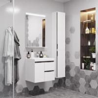 Тумба под раковину Акватон Рене 60 подвесная 1A222101NRC80 Белая Грецкий орех