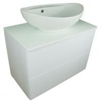 Тумба с раковиной Orange Otto 75 Ot-75TuGLASS+G60 Белая Тумба с раковиной Orange Otto 75 Ot-75TuGLASS+G60 Белая