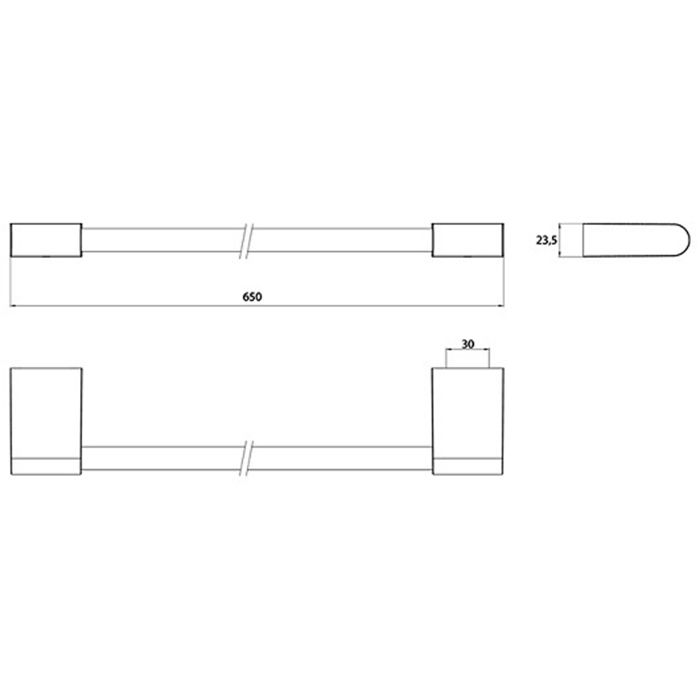 EMCO Flow Полотенцедержатель emco flow 600 мм, цвет черный