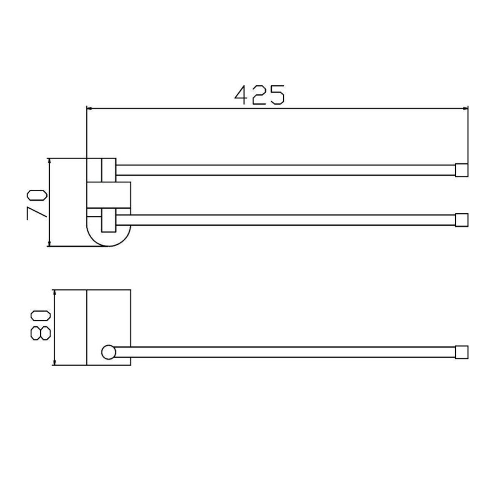 Полотенцедержатель Savol S-007396, хром