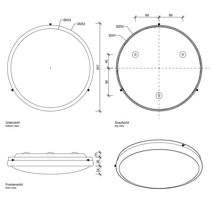 Decor Walther FIX 24 Светильник потолочный 24x6.5см, 1x R7s 78mm max. 100W, цвет: никель сатинированный ЗАКАЗ ПО ЗАПРОСУ