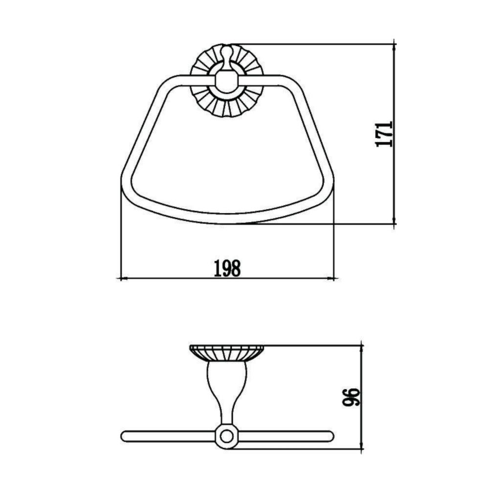 Полотенцедержатель Savol S-08960C, бронза