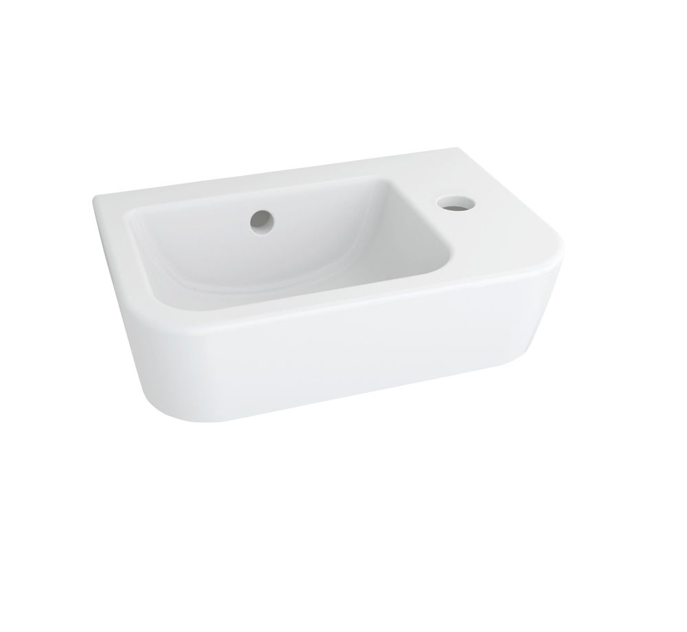 Комплект 3 в 1 Lavinia Boho One 21510501, подвесная фарфоровая раковина 37 см, смеситель, латунный сифон