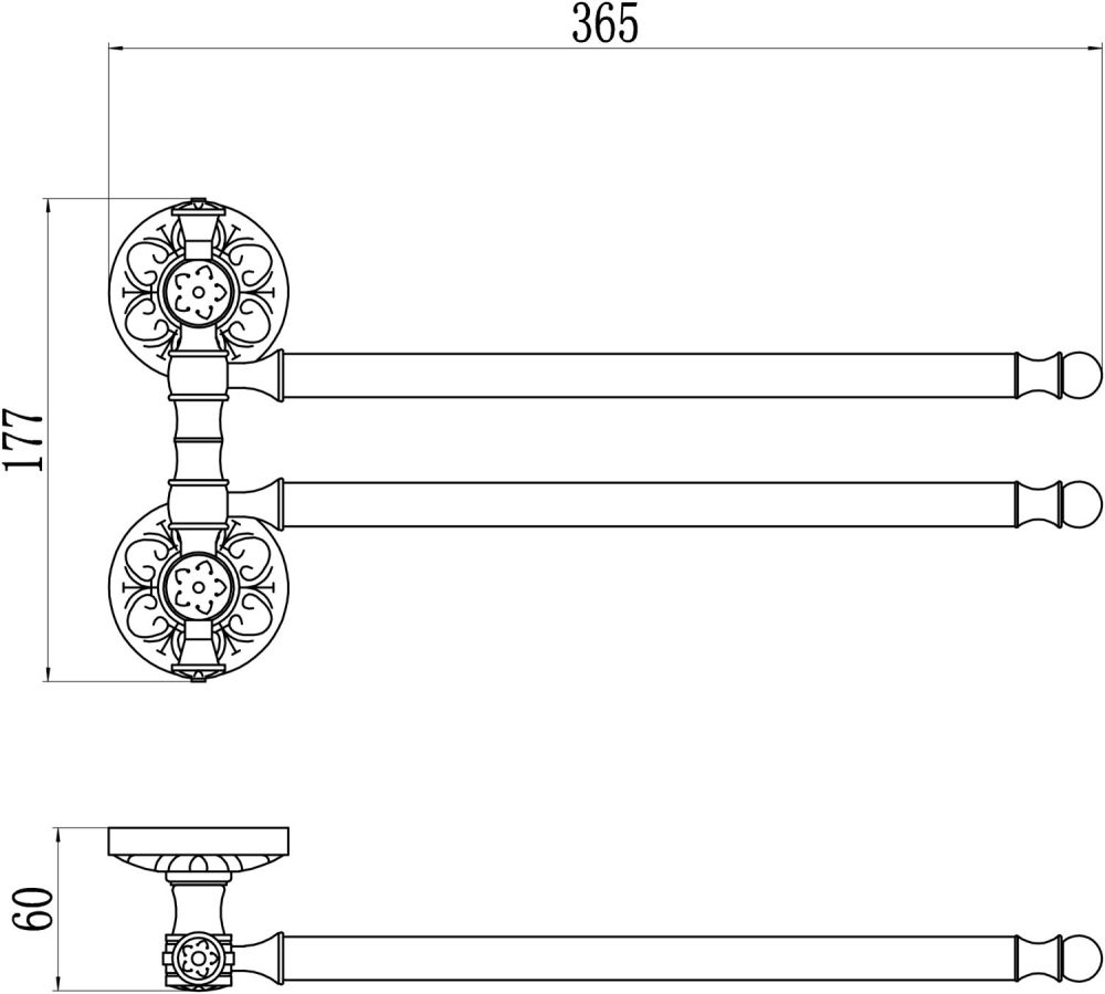 Полотенцедержатель Savol S-005802A, хром, артикул S-005802A