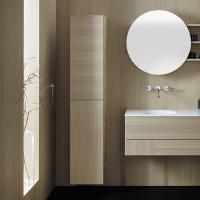 Burgbad COCO Шкаф высокий 350х350х1760 мм, 2 дверцы, петли слева, 2 внутр выдв ящика, 5 полок, цвет дуб натуральный Burgbad COCO Шкаф высокий 350х350х1760 мм, 2 дверцы, петли слева, 2 внутр выдв ящика, 5 полок, цвет дуб натуральный