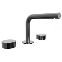 Fantini AF/21 Смеситель для раковины, 3 отв., без донного клапана, излив 155мм, цвет: Matt Gun Metal PVD