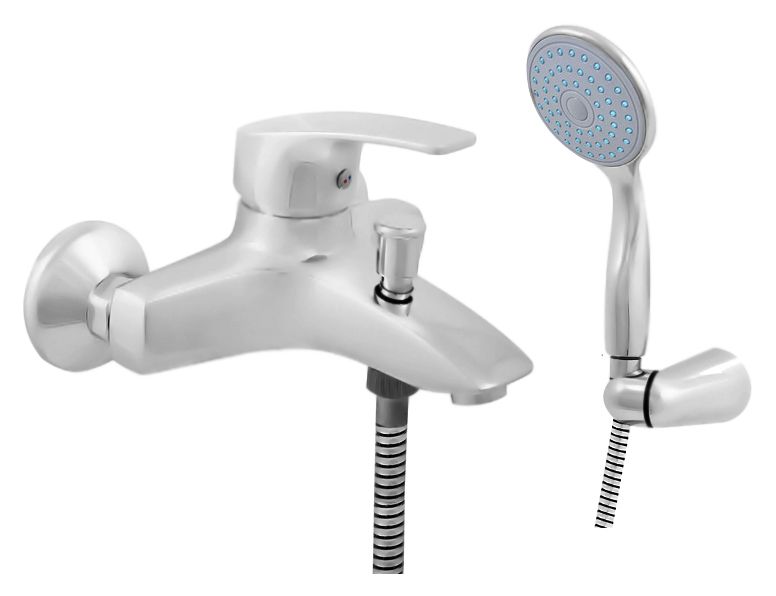 Смеситель для ванны Rav Slezak Kongo K054.5/1 хром, с фиксированным держателем лейки