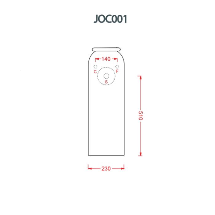 Artceram JOLIE Пьедестал для раковины Ø 50 см, (для монтажа требуется ACA073)цвет белый глянцевый