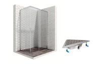 Душевой уголок Ambassador Queen 11011106R-ST5, прямоугольный, угловой трап, 120х80