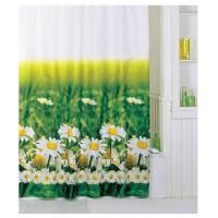 Штора для ванны Iddis Daizy Garden 200x200 Белая Зеленая Штора для ванны Iddis Daizy Garden 200x200 Белая Зеленая