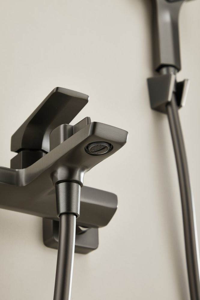 Смеситель для ванны HAIBA оружейная сталь (HB60726-3), артикул HB60726-3