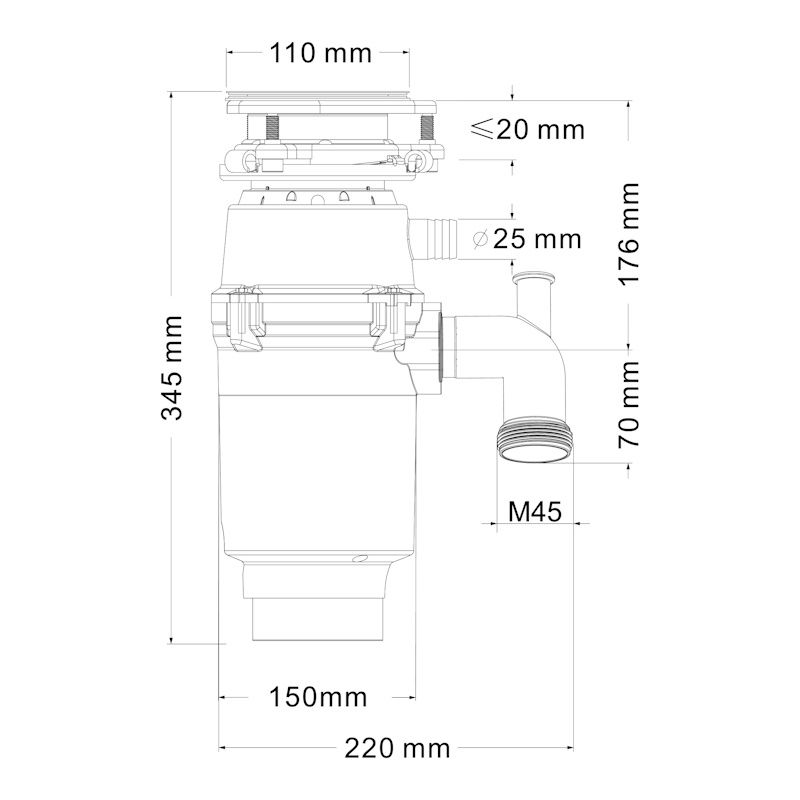Измельчитель пищевых отходов Fmark FCD-602