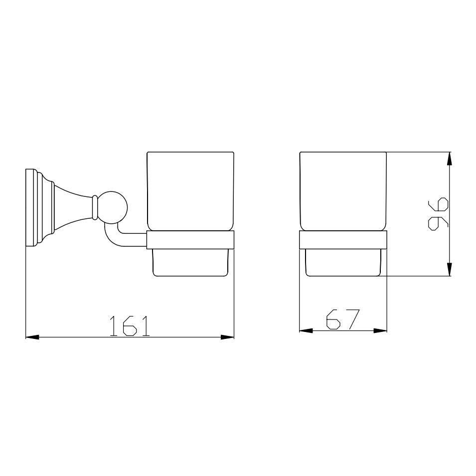 Стакан для ванной комнаты Rav Slezak MORAVA MKA0201, хром