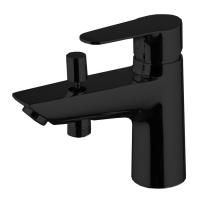 Fima Carlo Frattini Serie 22 Смеситель для ванны, на 1 отв., с переключателем потоков, цвет: чёрный матовый