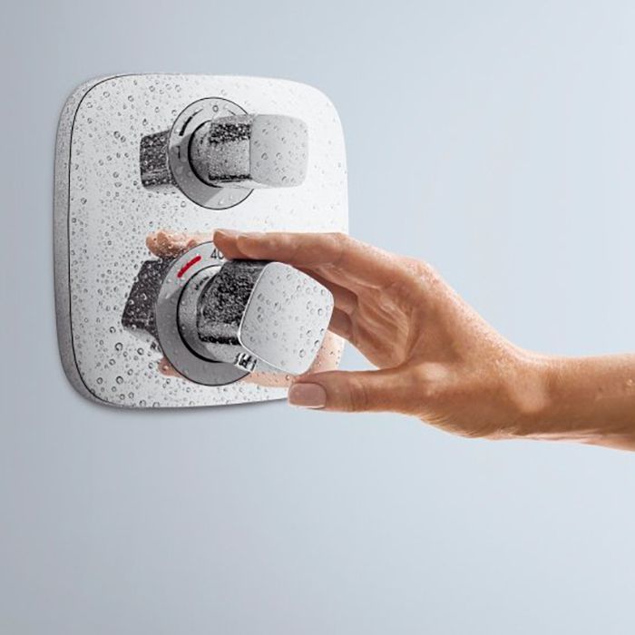 Смеситель для душа, Hansgrohe, Ecostat E, тип открывания воды-вентильный, тип регулирования воды-термостатический картридж, монтаж-вертикальный встраиваемый (настенный), внутренняя часть-необходимо заказать, цвет-хром Смеситель для душа, Hansgrohe, Ecostat E, тип открывания воды-вентильный, тип регулирования воды-термостатический картридж, монтаж-вертикальный встраиваемый (настенный), внутренняя часть-необходимо заказать, цвет-хром