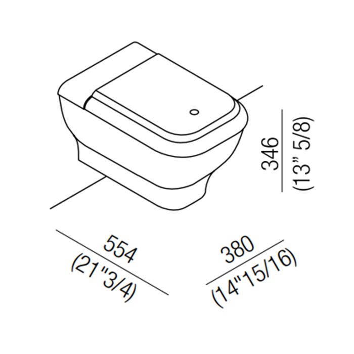 Agape Memory Унитаз подвесной 38x55.4x34.6 см, цвет: белый Agape Memory Унитаз подвесной 38x55.4x34.6 см, цвет: белый
