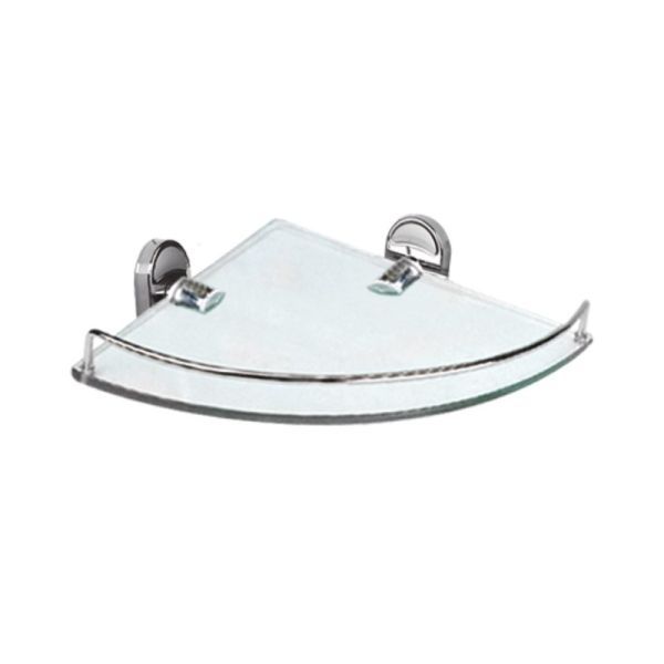 Полка стеклянная угловая Haiba HB1921-1, хром