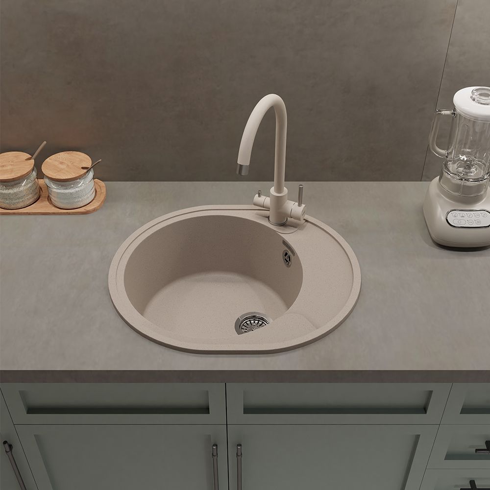 Смеситель для кухни с подключением фильтра GranFest Z-5420, песочный, артикул Z-5420 песочный