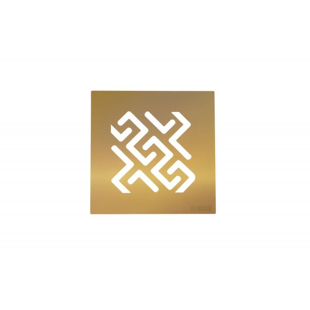 Трап BERGES водосток ZENTRUM Antik 150х150, бронза, выпуск D50 H65 боковой