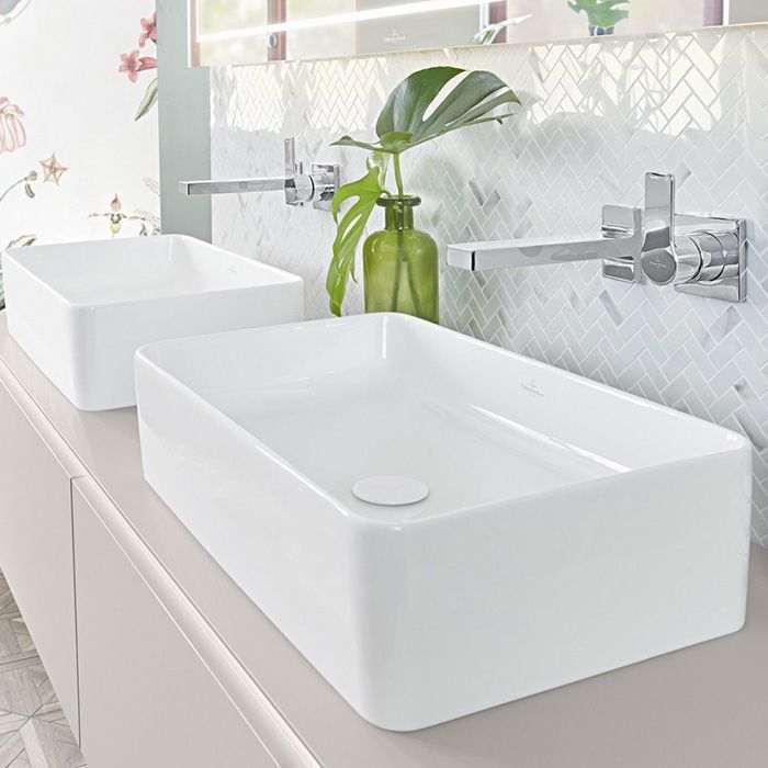 Раковина, Villeroy&Boch, Collaro, ширина, мм-560, глубина, мм-360, высота, мм-145, тип установки-на столешницу, отверстия для смесителя-отсутствуют, материал-керамика, цвет-альпийский белый, включен вырезной шаблон Раковина, Villeroy&Boch, Collaro, ширина, мм-560, глубина, мм-360, высота, мм-145, тип установки-на столешницу, отверстия для смесителя-отсутствуют, материал-керамика, цвет-альпийский белый, включен вырезной шаблон