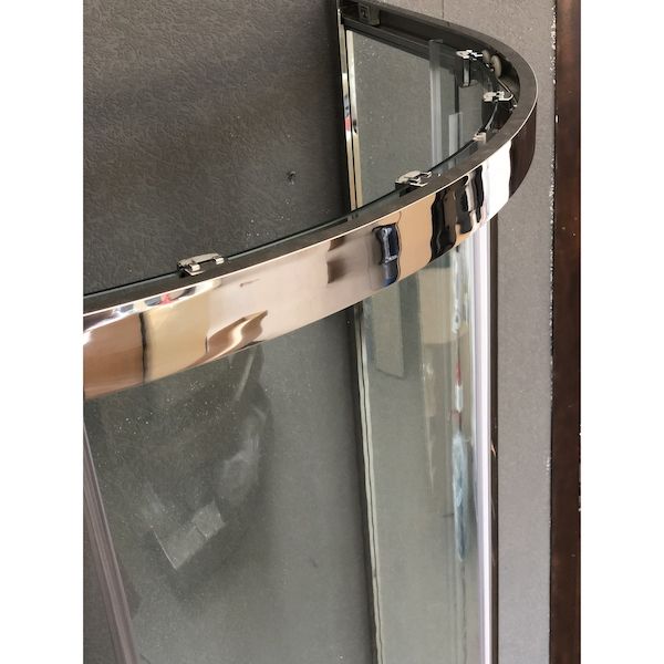 Душевой уголок Royal Bath RB-L-3002-2 90х90 без поддона профиль Хром стекло прозрачное