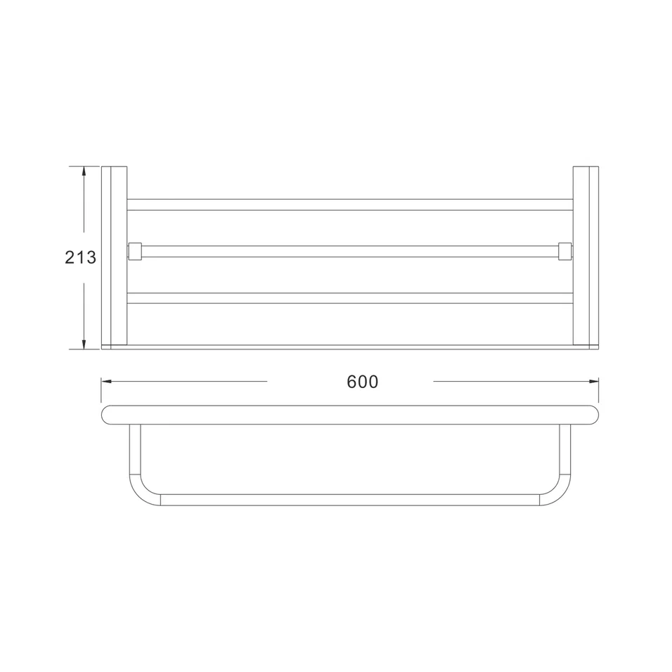 Полка для полотенец Rose RG1708, хром