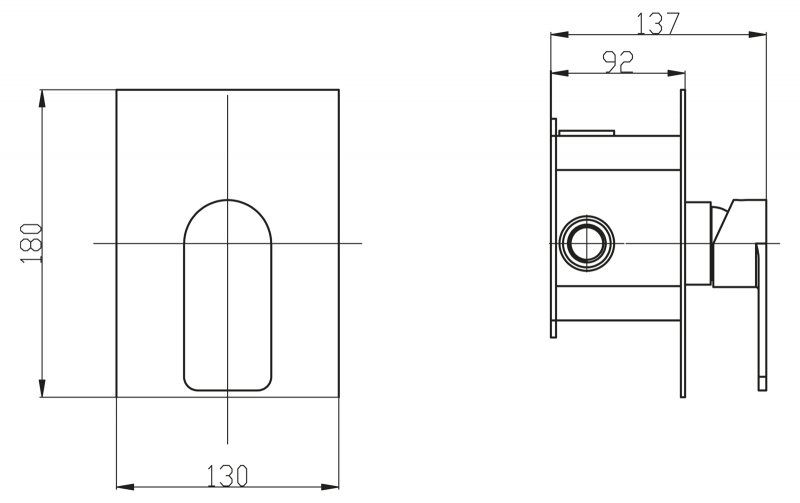 Встраиваемый смеситель для душа BelBagno нержавеющая NOVA