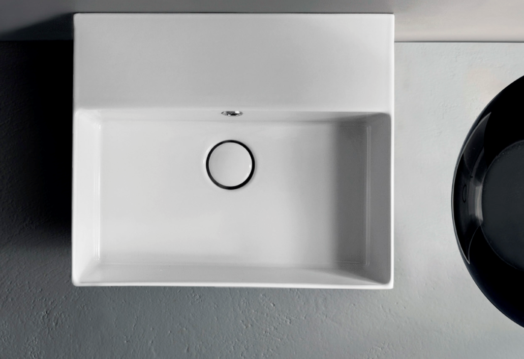 Донный клапан, Globo, для раковин, механический Push-Open, материал крышки-керамика, цвет крышки-белый