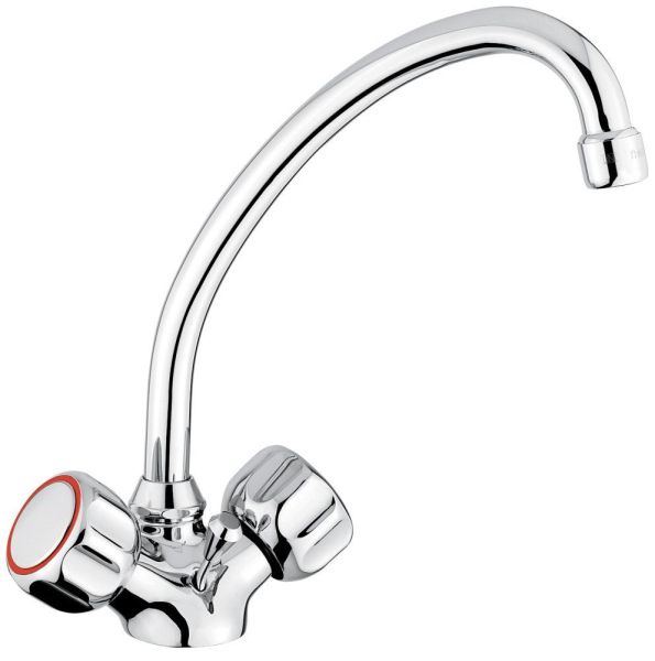 Высокий смеситель Sole с донным клапаном для раковины, цвет хром