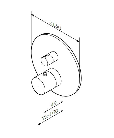 F8075600 Like, cмеситель д/душа встраиваемый с термостатом, хром, шт.