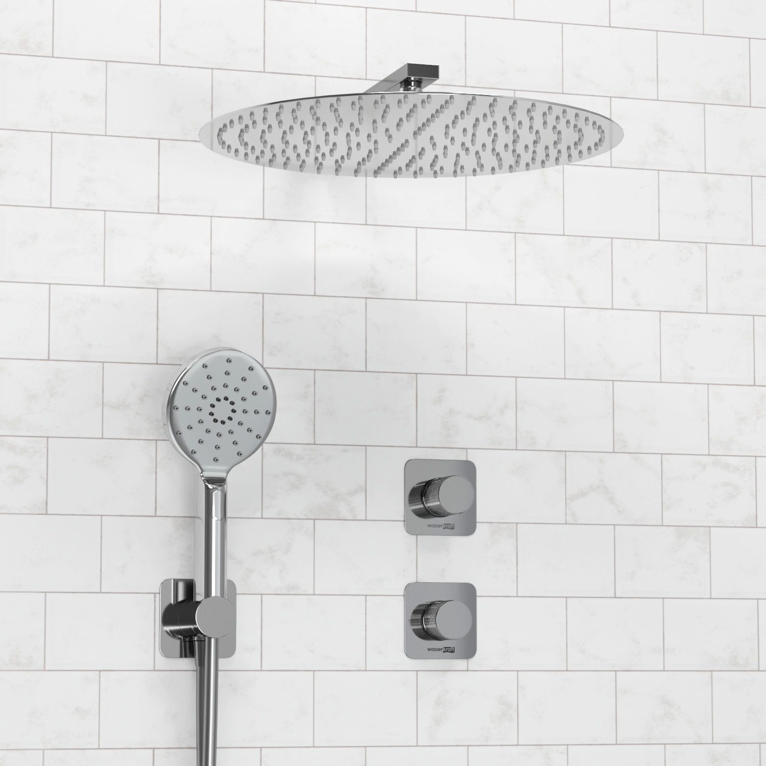 A4651.293.090.117.271.087.127  Встраиваемый комплект для душа с верхней душевой насадкой и лейкой