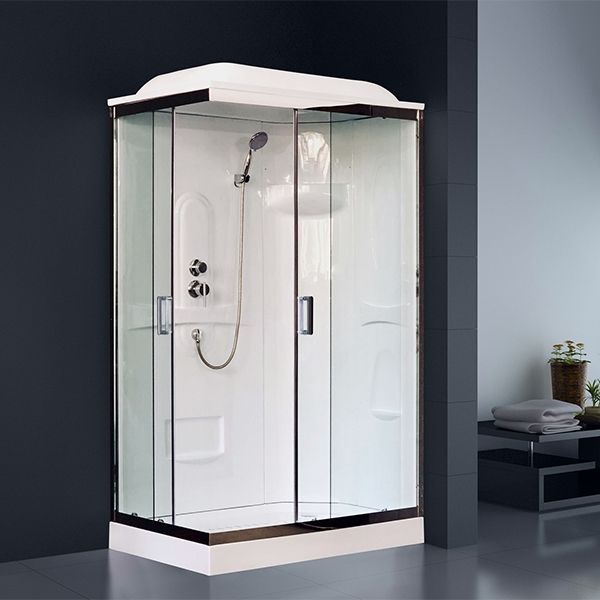 Душевая кабина Royal Bath HP 120х80 RB8120HP1-T-CH-R стекло прозрачное задняя стенка Белая Душевая кабина Royal Bath HP 120х80 RB8120HP1-T-CH-R стекло прозрачное задняя стенка Белая