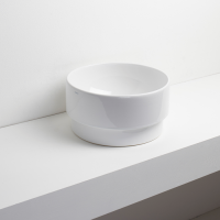SIMAS Po-mo  Раковина чаша на столешницу/полувстраеваемая сверху 37xh19 см, без отв. для смесителя, без перелива, цвет белый