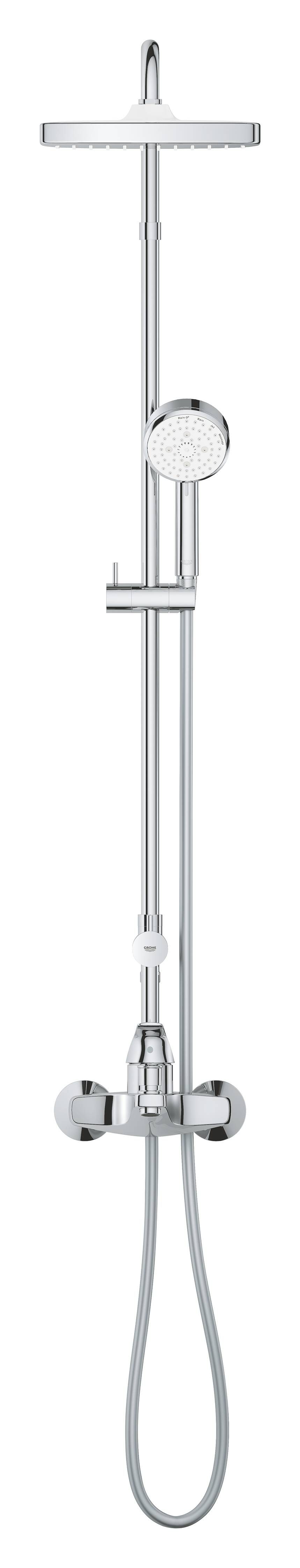 Душевая система GROHE Tempesta Cosmopolitan 250 CUBE с однорычажным смесителем для ванны, излив 202 мм, хром (26693000) Душевая система GROHE Tempesta Cosmopolitan 250 CUBE с однорычажным смесителем для ванны, излив 202 мм, хром (26693000)