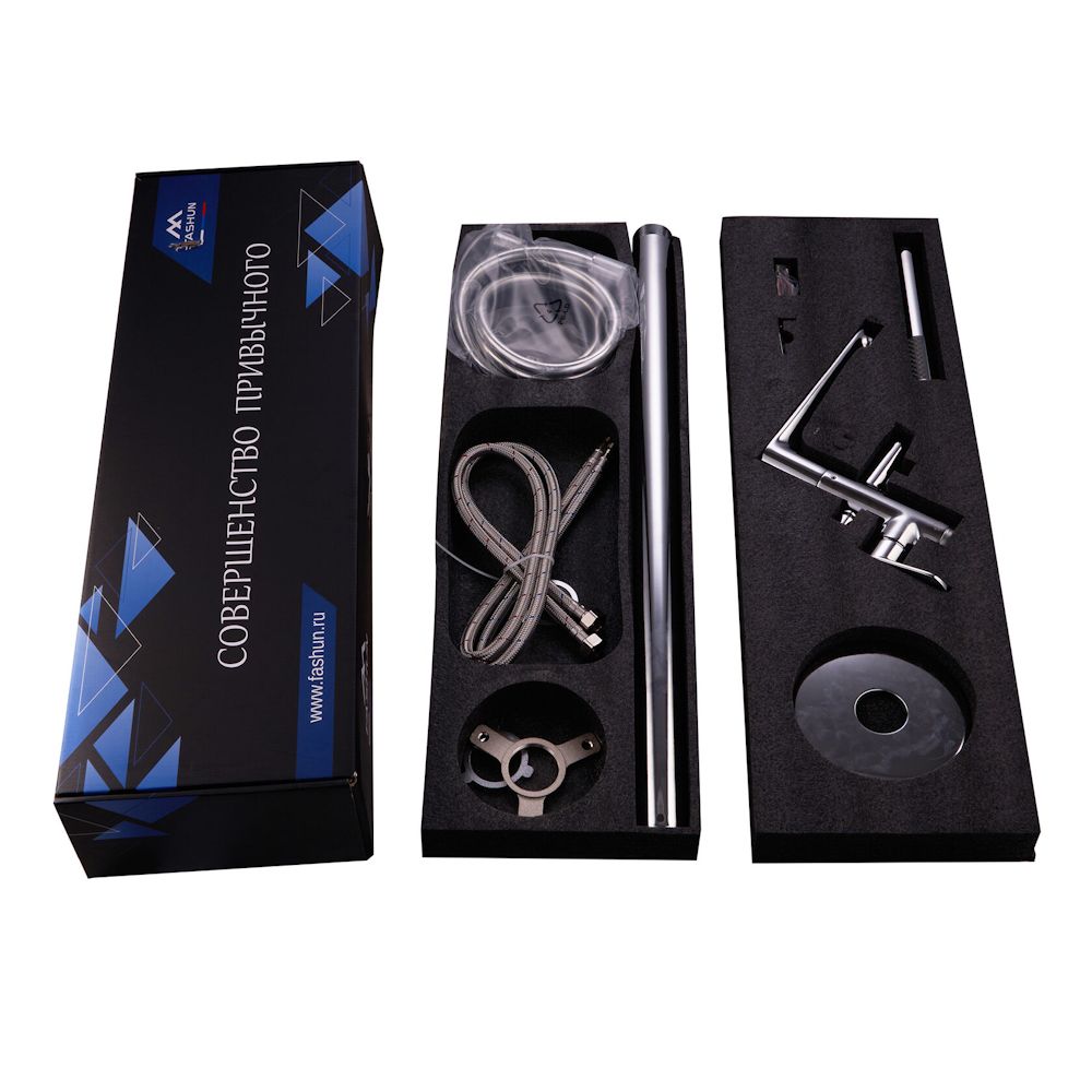 Смеситель для ванны напольный FASHUN A3085, хром