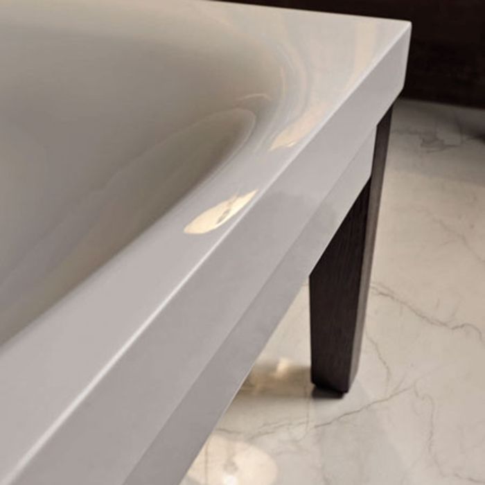 KERASAN Bentley Ванна 180х80см, crystal-tech, цвет белый (для установки необх. 4 ножки) с донным клапаном хром