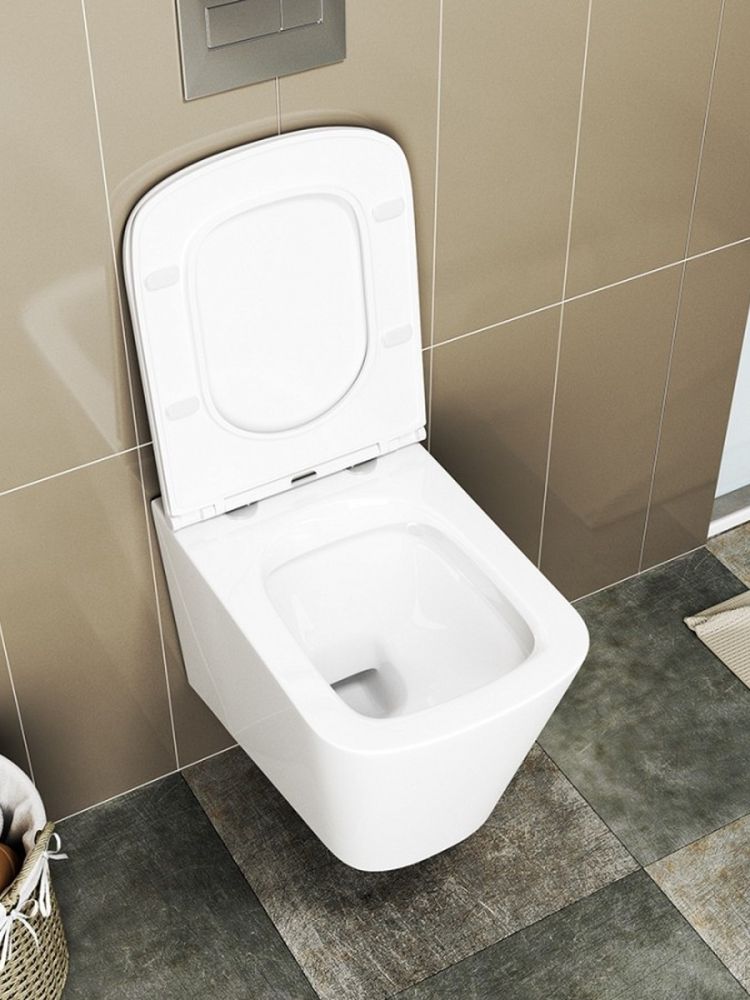 Унитаз подвесной Maretti Umbria безободковый с микролифтом, UM10PBM08-844, белый, артикул UM10PBM08-844