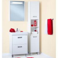 Тумба под раковину Бриклаер Палермо 60 белая высокоглянцевая