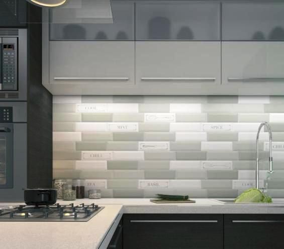 Керамическая плитка Kerama Marazzi Гамма Белый 9001 8,5х28,5 настенная