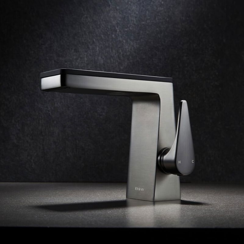 Смеситель для раковины Black&White Universe U7330 Темно-серый матовый Гранит