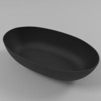 Ванна WHITECROSS Diamond 170x87 (черный мат) иск. камень