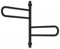 Электрический полотенцесушитель СУНЕРЖА "ПАРЕО 4.0-2С" 567х535 (Матовый Чёрный)