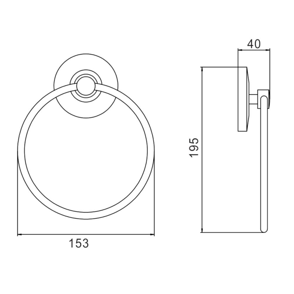 Полотенцедержатель Savol S-007160, хром