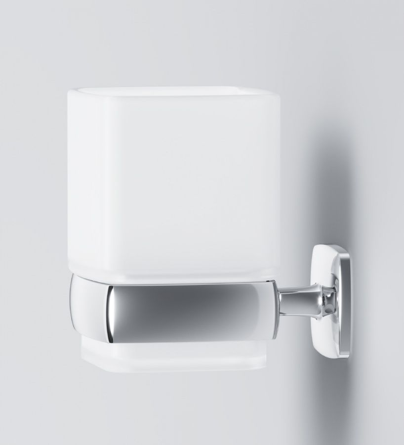 A9034300 Gem, Стеклянный стакан с настенным держателем A9034300 Gem, Стеклянный стакан с настенным держателем