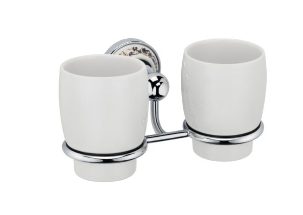 Стакан для зубных щеток Fixsen Bogema FX-78507 Хром Белый