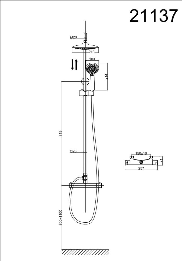 Душевая система DK Bayern Potsdam (DA2113701B09), артикул DA2113701B09