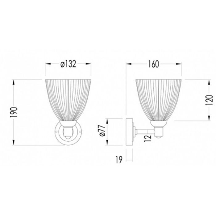 Devon julia  Светильник настенный 150х132 мм, IP20, фурнитура: хром